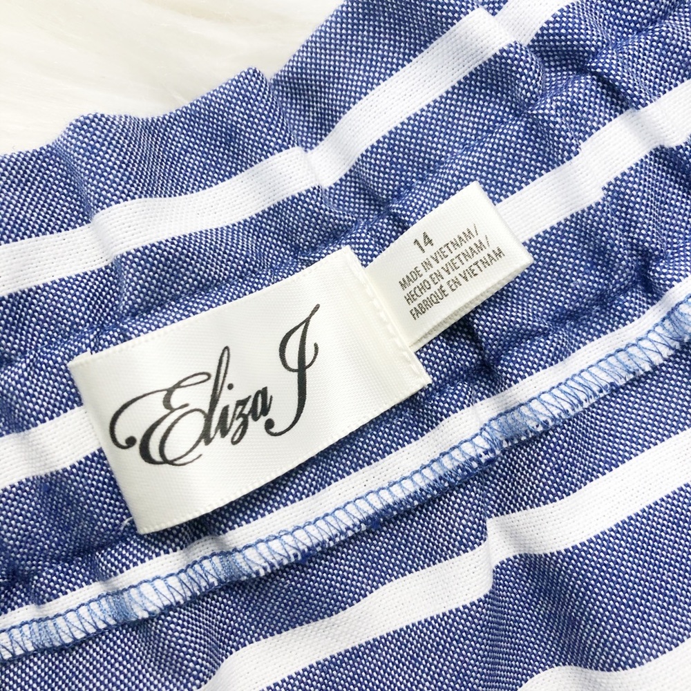 Eliza J. Stripe Off the Shoulder Dress - Picture 3 of 7